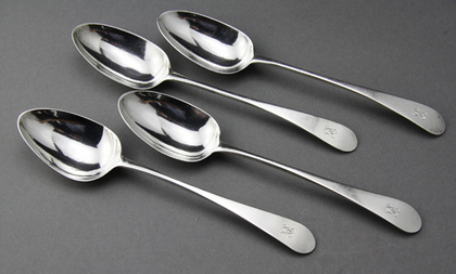 Georgian Scottish Silver Dessert Spoons (Set of 4) - Patrick Robertson